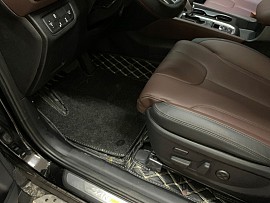 Thảm lót sàn da 6D cao cấp cho Hyundai Santafe gồm rối lót chân